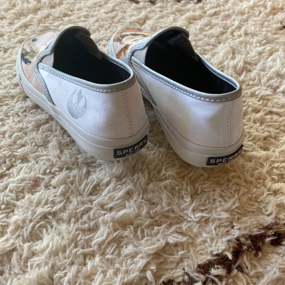 SPERRY STAR WARS CLOUDS DROIDS SLIP ON LIMITED EDITION SHOES MENS 4 NEW - Picture 11 of 13